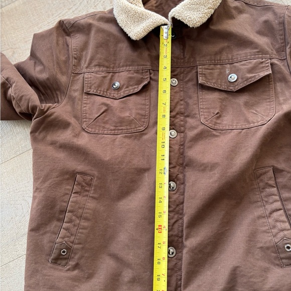 Men's Brown Sherpa-Lined Jacket - Picture 10 of 10